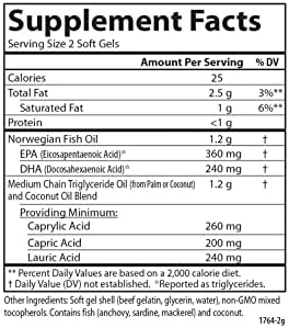 Carlson MCT & Omega-3, Keto-Friendly, Coconut Oil, 120 + 30 Softgels | Medium Chain Triglycerides, Caprylic & Capric Acids, EPA and DHA