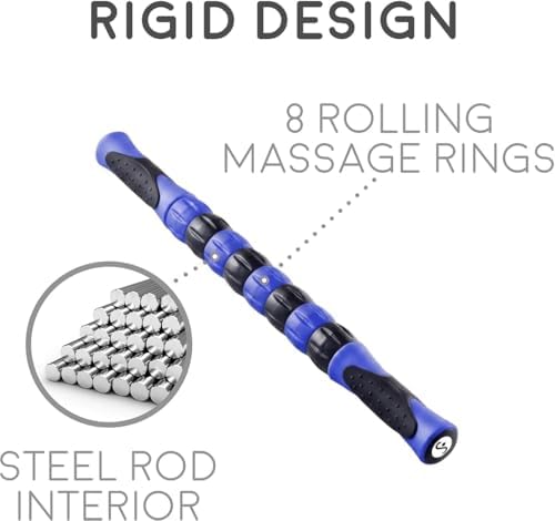 Body Back Buddy Classic Black & Massage Stick Bundle for Muscle Pain Relief | FSA Eligible Massage Bundle For Trigger Point Therapy, Deep Tissue Pain Relief, Muscle Tension Relief, (Stick color varies)