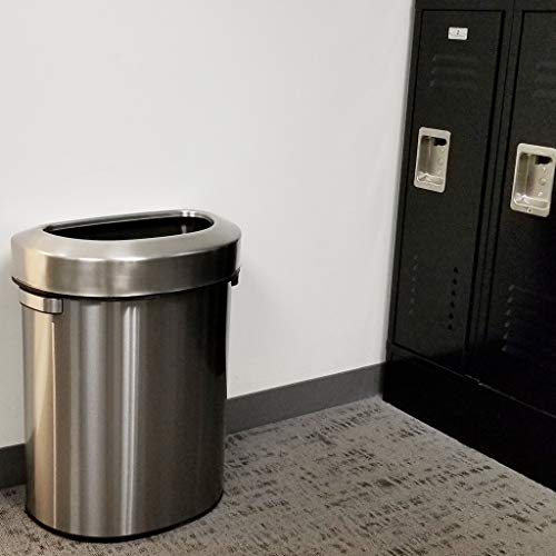 iTouchless Airstep 13 Gallon Step Pedal Kitchen Trash Can with Odor Filter, 50 Liter Commercial Grade Stainless Steel Recycle Bin for Home and Office, Silent Lid Open and Close