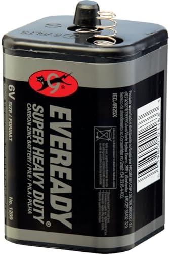 Eveready 1209 6 Volt Super Heavy Duty Lantern Battery Each