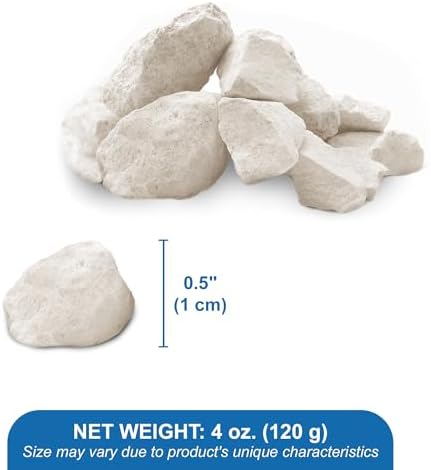 SunGrow Shrimp Rocks, Calcium, Magnesium Rocks for Crayfish, Hermit Crab, Snails, Crustacean Care, Aquarium Decor for Crystal Red, Amano and Ghost Shrimps, Nano Tank Accessories, Fish Tank Supplies