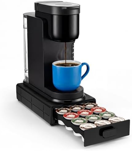EVERIE Coffee Pod Organizer Drawer for Keurig K-Cup Pods, Holds 18 Pods - Compact, Easy-Access Design with Smooth Glide
