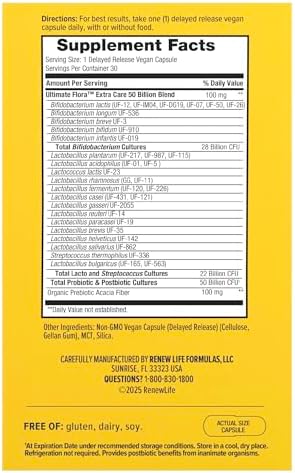 Renew Life Ultimate Flora Probiotic 80 Billion CFU | 31 Strains