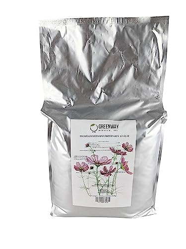 Greenway Biotech, Inc. Monoammonium Phosphate Fertilizer 12-61-0 Contains 12% Nitrogen and 61% Phosphorus- The Ultimate Plant Growth and Blooming Enhancer for Hydroponics and Soil Use - 10 Pounds