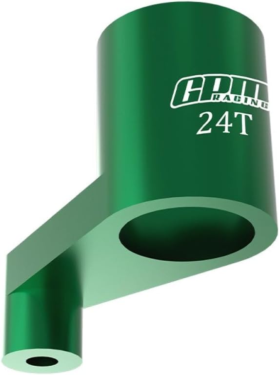 Aluminum 7075 Alloy 24T Servo Arm for LOSI 1:24 Micro-B 2WD Buggy RTR-LOS00007 / 1:28 Micro-T 2S 2WD RTR Stadium Truck-LOS-1392 Upgrades - Green