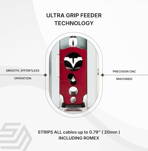 StripMeister Original Drill-Powered Wire Stripper – Wire Sizes Up To Ø3/4", Jam-Free, Copper Wire, Built for Safety, Speed, and Efficiency - Portable Wire Stripping Machine