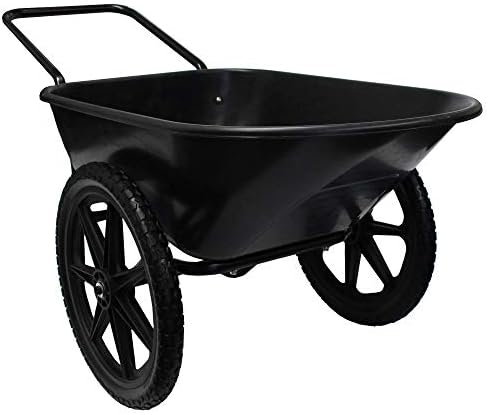 Marathon 92010-2PK Flat-Free 20" Tire and Wheel Assembly, Centered Hub, Ball Bearings, Heavy-Duty Plastic Spoked Wheel, Replacement for Rubbermaid Big Wheel and other Carts, Easy Install, 2 Pack