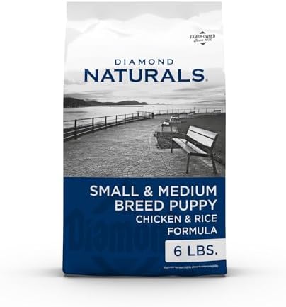 Diamond Naturals Small & Medium Breed Puppy Dry Dog Food, Chicken, 6lb | Puppy, Adult & Senior Dogs | High Protein | DHA for Proper Brain and Vision Development | Guaranteed Probiotics