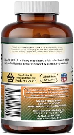 Amazing Formulas Calcium Magnesium Zinc D3-300 Tablets Per Bottle Supplement (Calcium 1000mg - Magnesium 400mg - Zinc 25mg Plus Vitamin D3 600 IU - Per Serving of 3 Tablets)