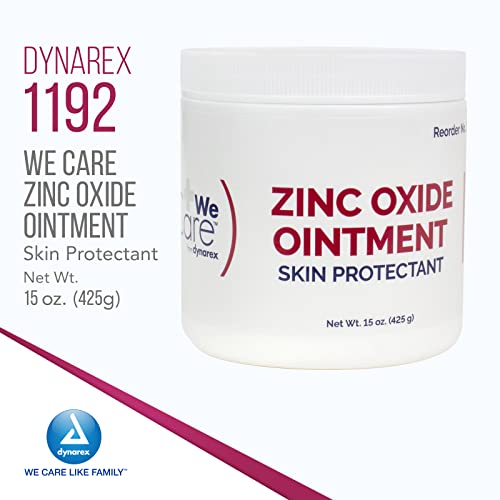 Dynarex Zinc Oxide Ointment, Protective Skin Barrier Ointment, Soothes, Prevents, & Relieves Chaffed Skin, and Irritation, White