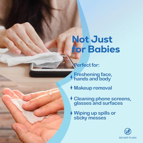 Dynarex DynaCare Hugs of Love Baby Wipes - Scented - Alcohol-Free Wipes with Aloe & Lanolin, Safe for Sensitive Skin - 140 Wipes per Canister