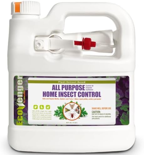 EcoVenger by EcoRaider All Purpose Insect Control 16 oz, Fleas, Fruit Flies, Gnats, Moths, Roaches, Spiders, Fast Kill, Lasting Prevention, Kill Eggs, Plant Extract Based & Non-Toxic, Child & Pet Safe