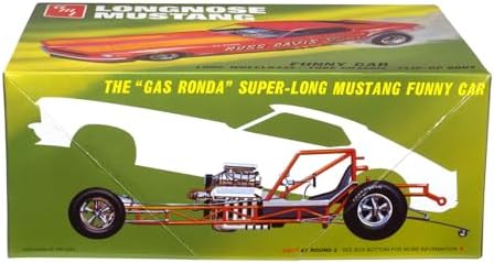 AMT 1969 Ford Mustang Long Nose Funny Car Gas Ronda 1:25 Scale Model Kit
