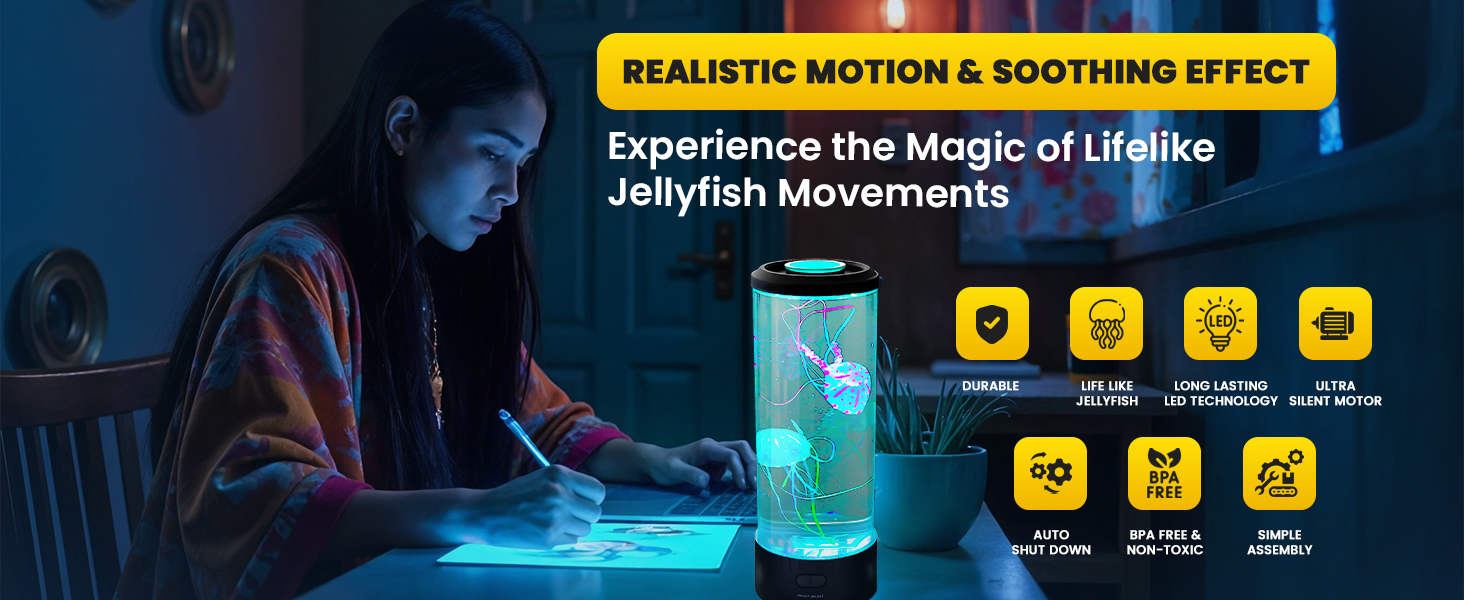 aonesy jellyfish lamp discovery mindblown projector fish tank lamp aquarium