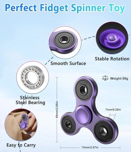 ATESSON Fidget Spinner Metal Fidget Spinners Toy Adults Kids