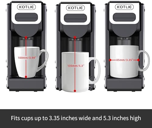 KOTLIE 4-in-1 Espresso Capsule Coffee Machine, Single Serve Coffee Maker for K*cup/Nes/DG/Ground Coffee, 19Bar, 1L,ST-550(silver)