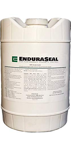 EnduraSeal 100% Acrylic Wet Look Semi Gloss Concrete Sealer Solvent Base - 5 Gallon