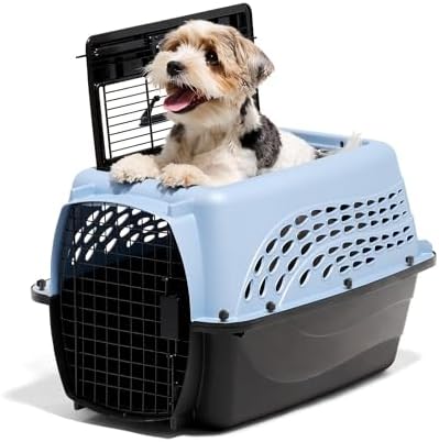 Petmate 2-Door Dog, Puppies & Cat Kennel, 19", White | Top & Front Loading, Made in USA, Extra Small