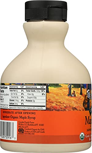 Coombs Family Farms 100% Pure Organic Maple Syrup Grade A Amber Rich, 8 Fl Oz