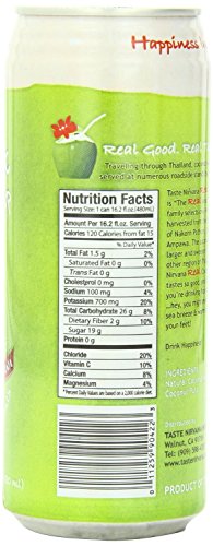 Taste Nirvana Real Coconut Water With Pulp, 16.2-oz, Pack of 24