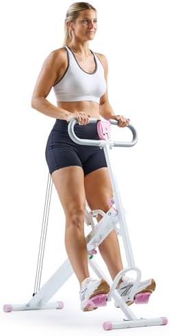 Sunny Health & Fitness Smart Row-N-Ride Glute & Leg Trainer, Foldable Squat Assist Rower with Exclusive SunnyFit App Connection