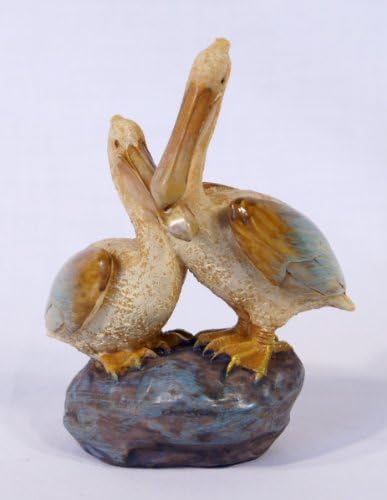 SC Hand Painted Twin Pelican Bird Lovers Figurine 5.25"