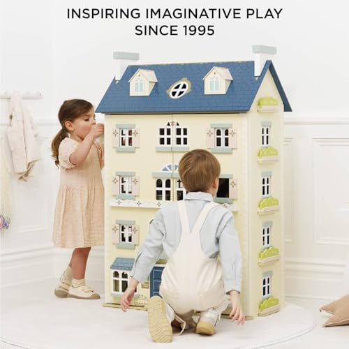 Le Toy Van - Palace House Large Wooden Doll House | Great As a Gift | 5 Storey Wooden Dolls House Play Set - Suitable for Ages 3+