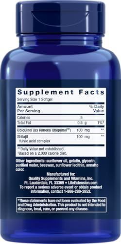 Life Extension COQ10 Super Ubiquinol 100mg 90 Count (Pack of 2) with Enhanced Mitochondrial Support