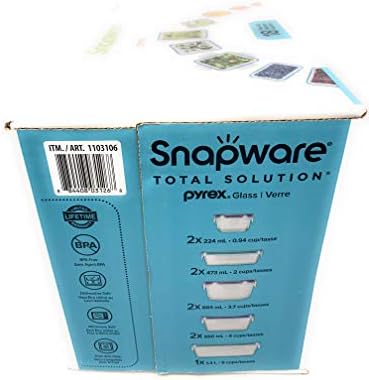 Snapware 18-piece Pyrex Glass Food Storage Set (Purple & Blue)