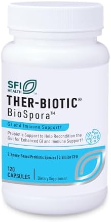 Klaire Labs SFI Health Biospora Probiotic - Bacillus Coagulans & Subtilis 2 Billion CFU for Digestive & Immune Support - Soil-Based