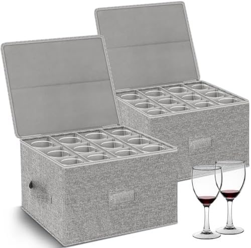 4PCS China Storage Containers, Hard Shell Dish Storage Containers w/ Felt Dividers, Quilted Plate Storage Cases for 12 Place Setting Charger Plates Dinnerware, Stackable Moving Boxes for Dishes