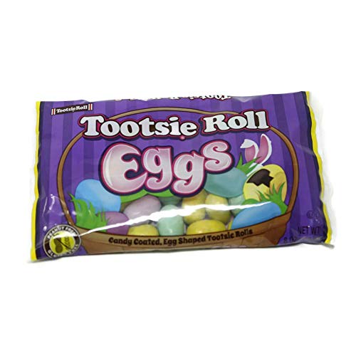 Candy Coated, Tootsie Roll Egg Shaped Candies, Perfect Easter Treats for Baskets or Hunts, 8 oz Bag