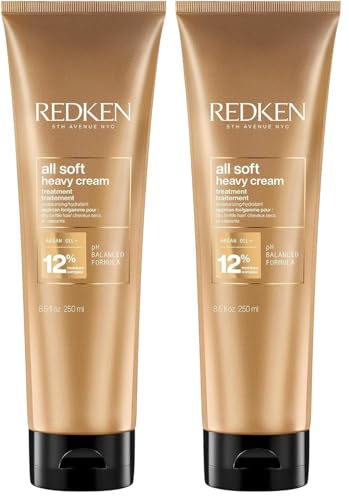 Redken All Soft Heavy Cream Mask Treatment- Moisturizing Deep Conditioner Treatment For Dry Hair, Softens and Smooths Hair, With Argan Oil