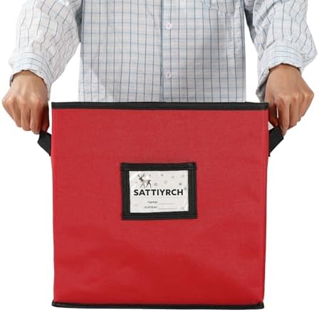 Sattiyrch Christmas Ornament Storage Box,Box Contributes Slots for 128 Holiday Ornaments 3-Inch