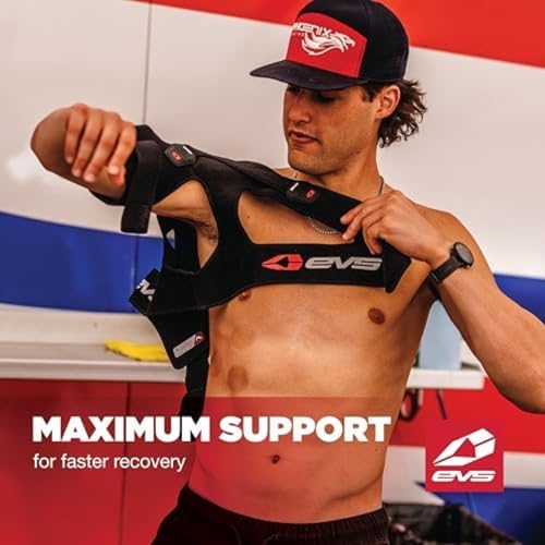 EVS SPORTS SB03 Shoulder Brace For Men | Superior Compression & Adjustable Breathable Support for Rotator Cuff & Past Shoulder Injuries | Extra