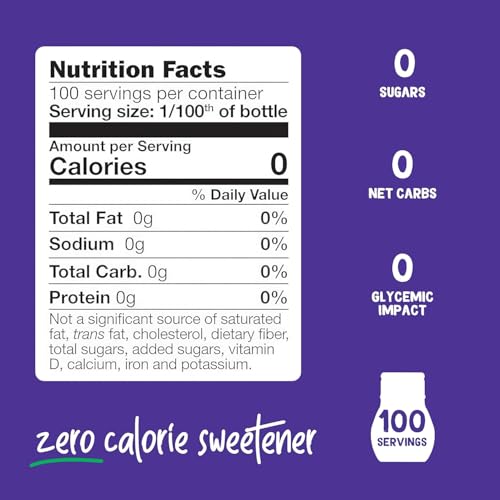 Pyure Organic Vanilla Stevia Liquid Sweetener | Sugar-Free Stevia Drops | Keto Sugar Substitute | Zero Calorie, Zero Carb, Zero Sugar | Liquid Sweetener for Coffee, Tea, Baking | 1.8 fl oz Bottle