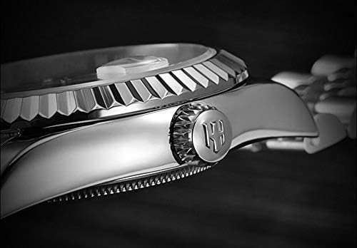 41MM Men's Gold Plated Stainless Steel Waterproof Quartz Watch Luxury Wristwatch with Date Week Display