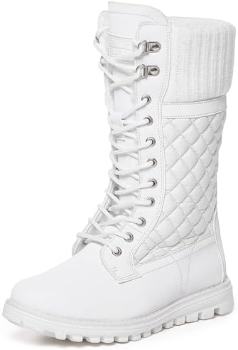POLAR Womens Faux Fur Warm Thermal Waterproof Outdoor Walking Snow Winter Rubber Sole Calf Boots