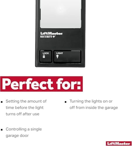 LiftMaster 78LM - Garage Door Opener with Lighting Control - Compatible Only with Security+ 2.0 Garage Door Openers - Wall-Mounted for Convenience