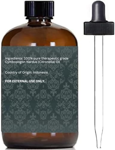 Peppermint Essential Oil 4 oz. with Huge Glass Bottle, Glass Dropper, and Sprayer. Detailed User's Guide E-Book. Skin Care, Garden Care, and Hair Care.
