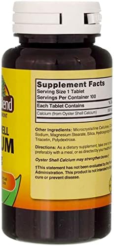 Nature's Blend Oyster Shell Calcium 500 mg 100 Tabs (1683)