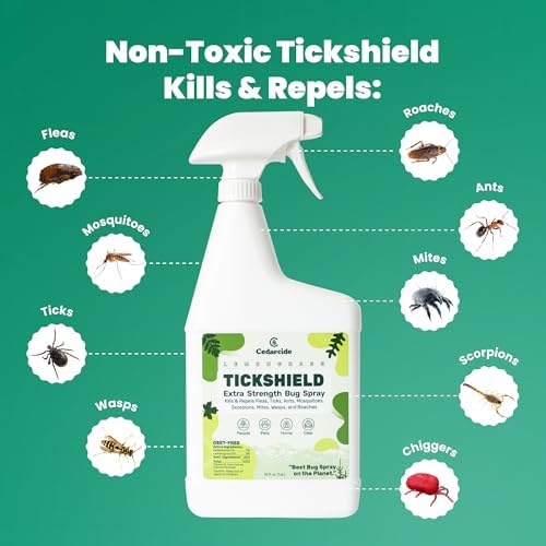 Tickshield Extra-Strength Bug Spray | Our Original Formula with an Extra Kick | for People, Gear, & Animals Over 20 Lbs (Pint)