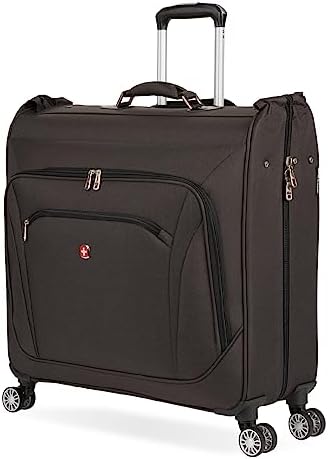SwissGear 7895 Premium Rolling Garment Bag, Bonus Hanging Feature, Men's and Women's, 24-Inch Luggage - Black