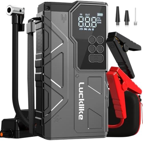7000A 150PSI Car Battery Jump Starter with Air Compressor, 12V Jump Box | All Gas/12L Diesel