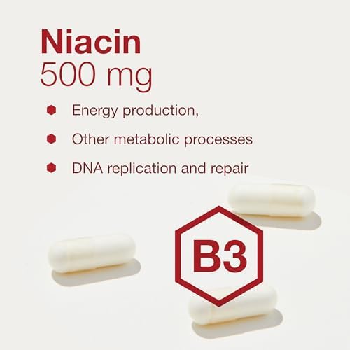 PROTOCOL FOR LIFE BALANCE Niacin 500mg - Inositol Hexanicotinate - No Flush Niacin - Vitamin B3 - Energy & Metabolism Support* - Vegan & Kosher - 90