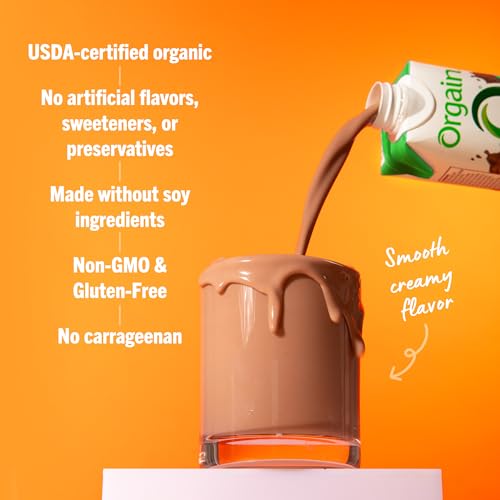 ORGAIN Organic Creamy Chocolate Fudge Shake 12 Pack, 11 FZ | Ready to drink grass-fed dairy protein, meal replacement, 20 vitamins & minerals, fruits & vegetables, non-GMO, gluten-free
