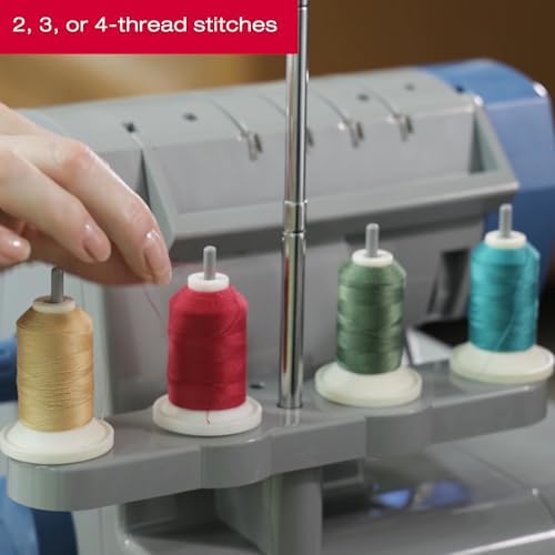 SINGER® X5004-HD Serger Overlock Machine, 2-3-4 Thread Capability