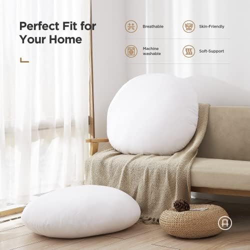 Acanva Polyester Decorative Rectangle Throw Pillow Inserts, Hypoallergenic Form Stuffer Cushion Sham Filler, 16x26, White, 1 Count (Pack of 1)