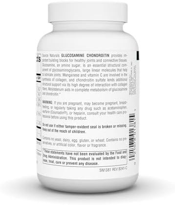 Source Naturals Extra Strength Glucosamine Chondroitin, 120 Tablets | Promotes Healthy Joints*