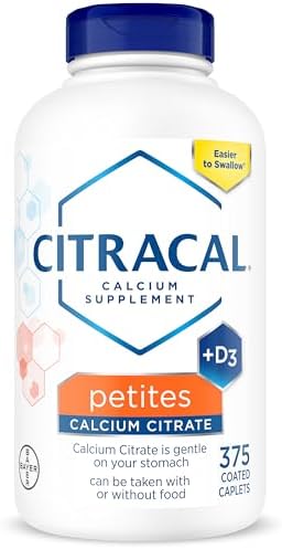 Citracal Petites- Calcium Citrate with Vitamin D3, Bone Health Support, Calcium Supplement for Ages 12+, 375 Count (Packaging May Vary)